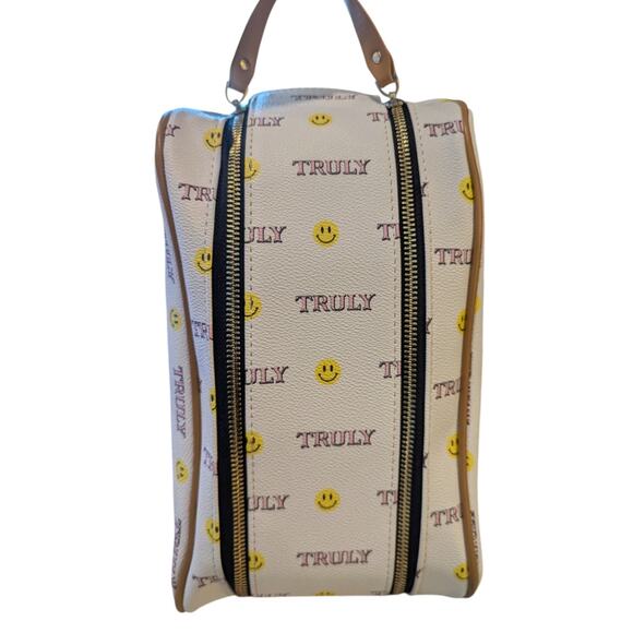 Truly Smiley Face Toiletry Travel Vegan Signature Vanity Case - Picture 4 of 15